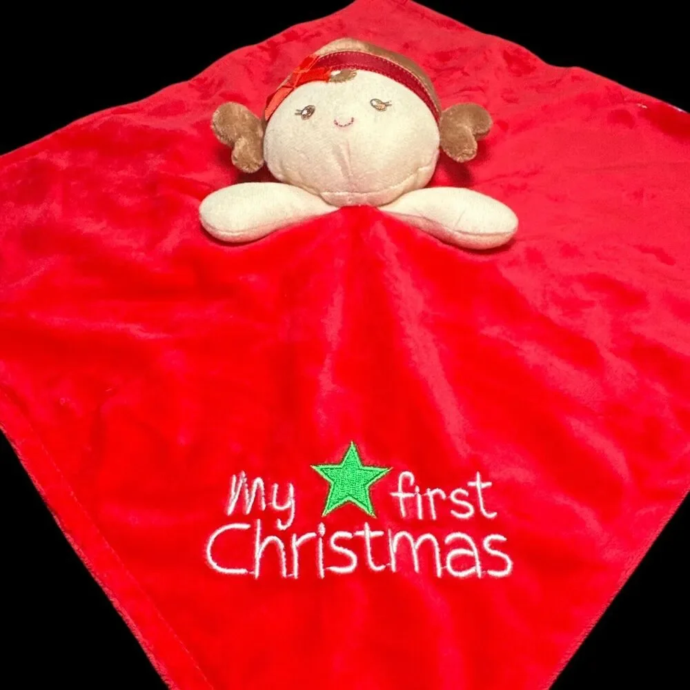 Little‎ Me My First 1st Christmas Red Baby Security Blanket Lovey Plush Doll